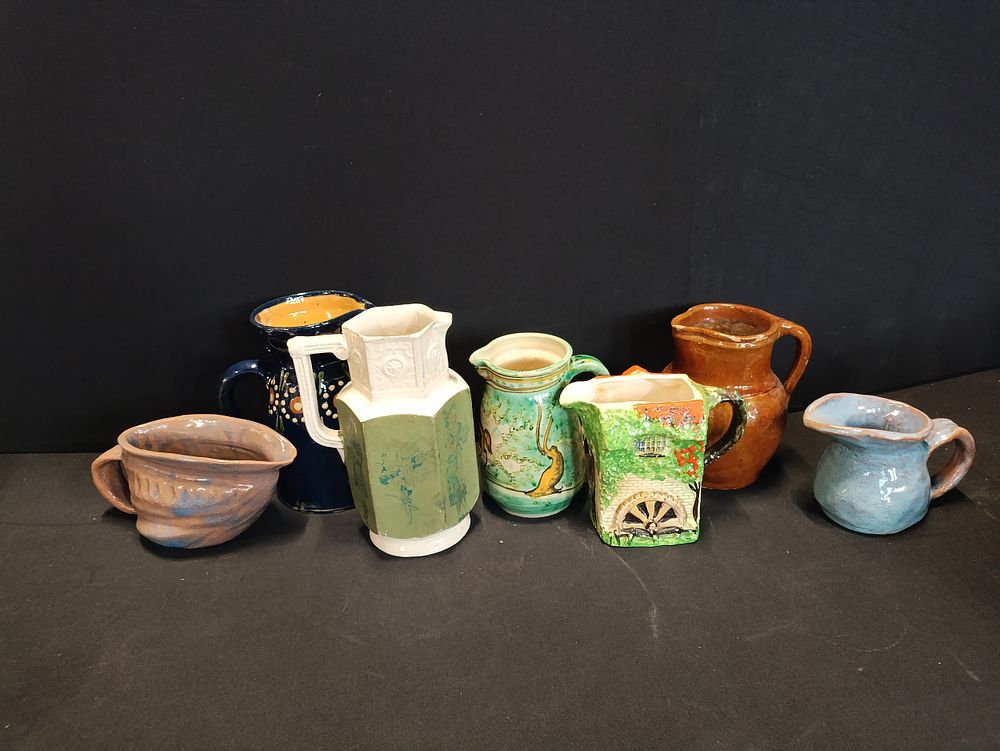 Lot 233: Selection of antique/vintage jugs including Charles Barlow, hand...