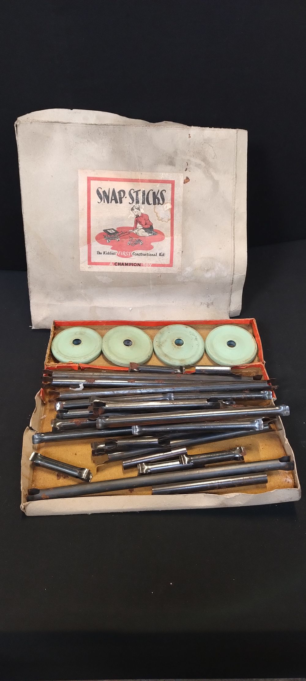 Lot 293: Vintage A Champion Toy. Snap-Sticks. The Kiddies First...
