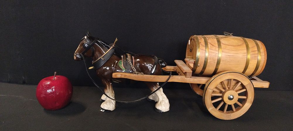 Lot 329: MELBA WARE Huge Shire Horse with Full Harness...
