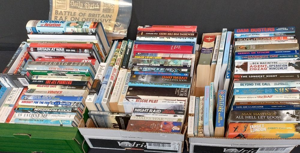 Lot 337: 3 X boxes of aircraft related books, and...