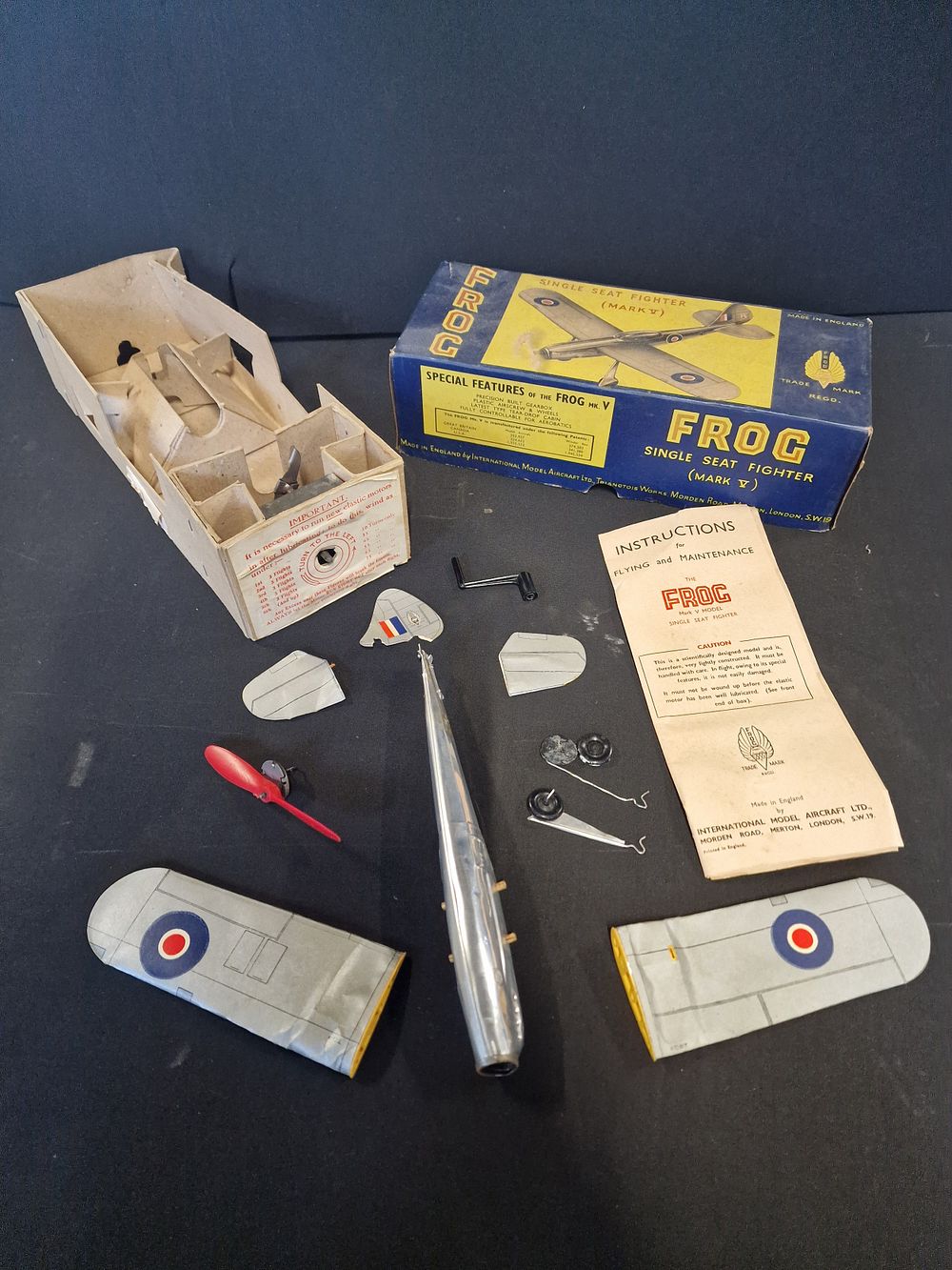 Lot 345: Vintage Frog Single Seat Fighter MkV Flying Model...