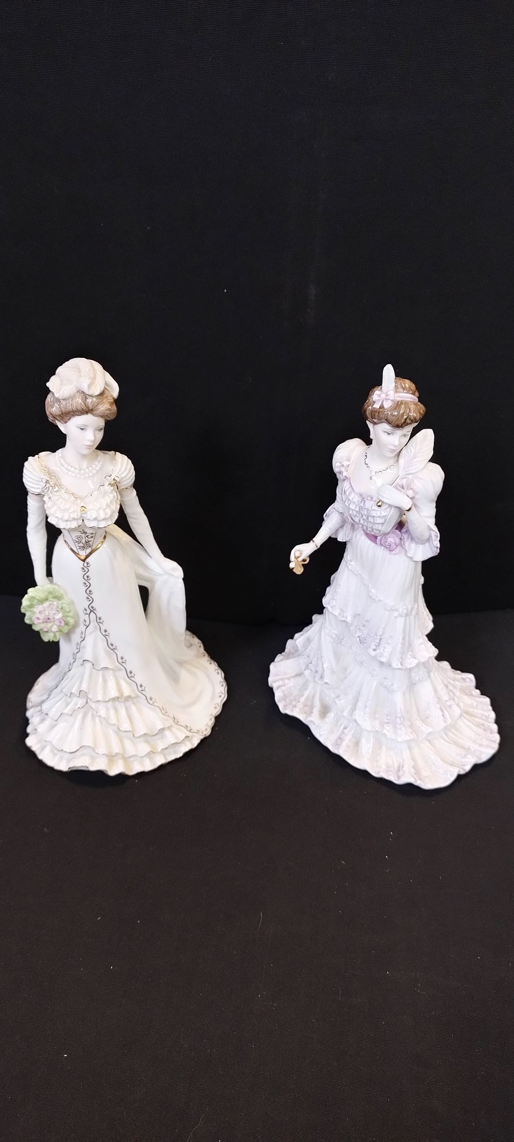 Lot 352: Two Coalport limited edition Golden age figurines, Charlotte...