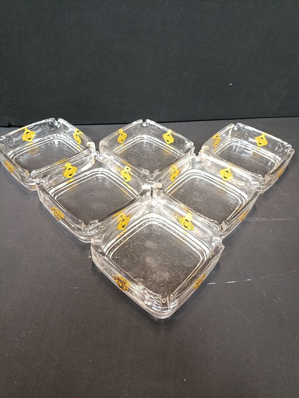 Lot 370: 6 Vintage Boddingtons Pubs glass ashtrays