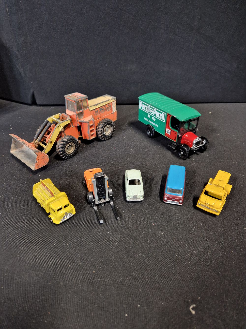 Lot 428: Collection of vintage diecast model vehicles including DINKY,...