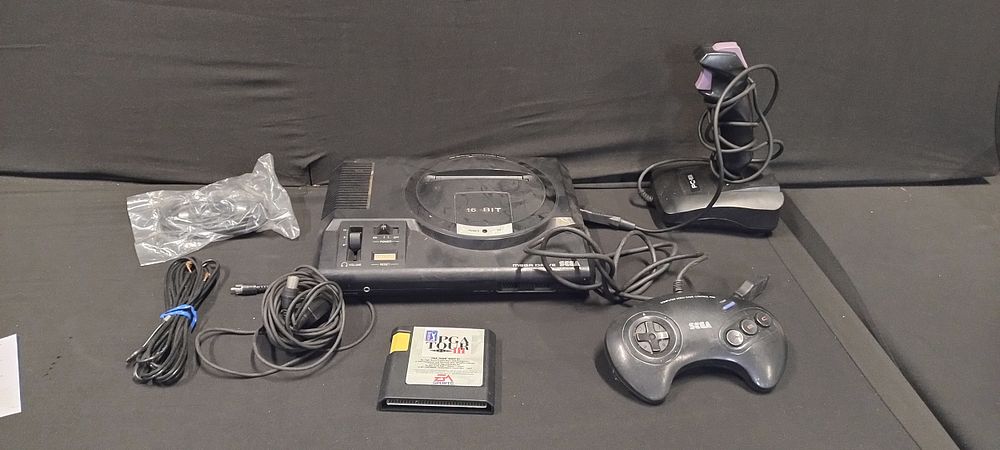 Lot 438: Sega Mega Drive 16-Bit, with controller, joystick, PGA...