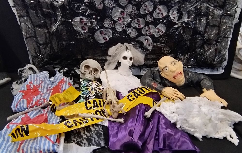 Lot 444: Selection of Halloween costumes and decorations,