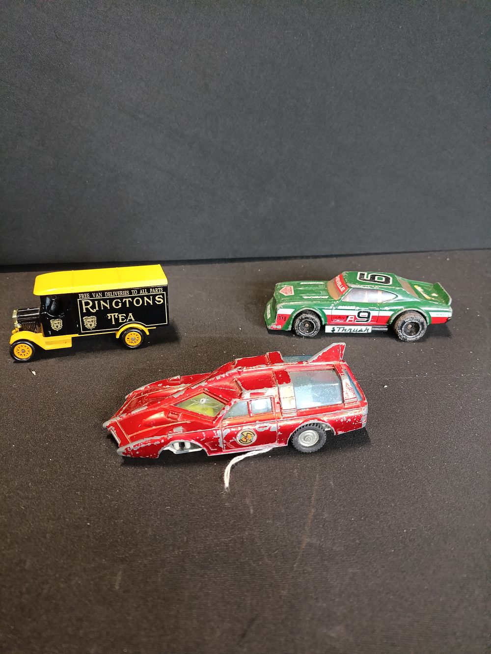 Lot 226: 3 vintage model cars including a Dinky Captain...