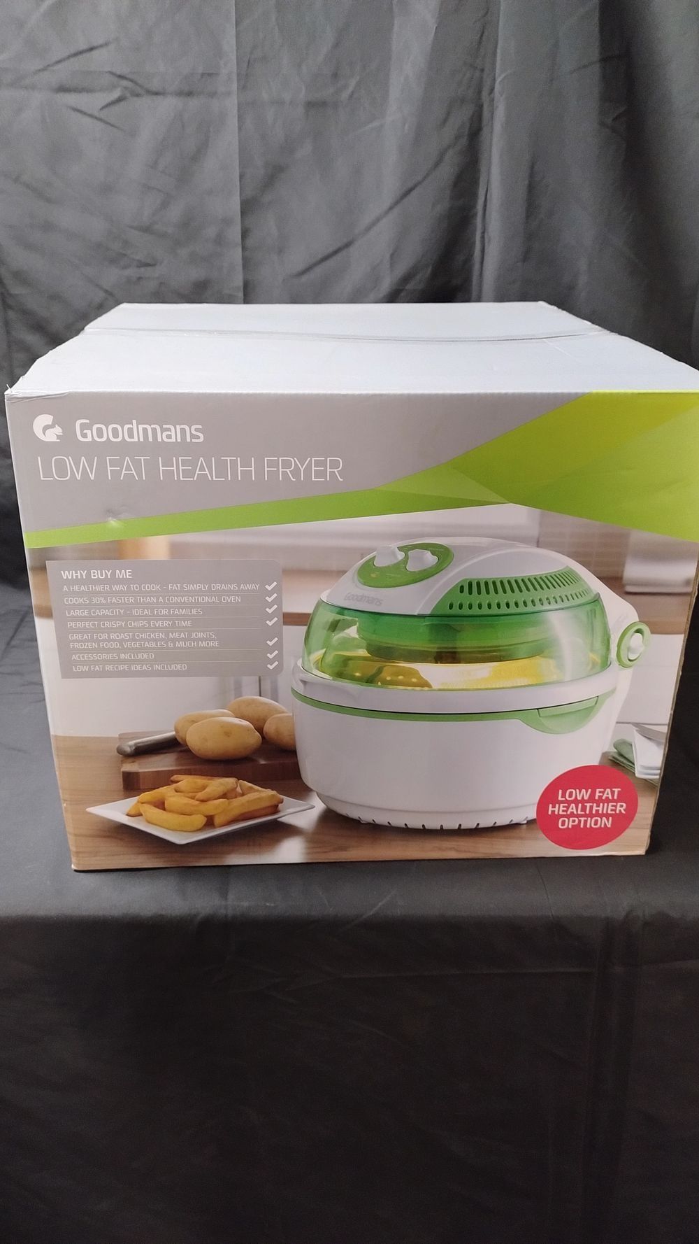Lot 425: Goodmans, Low fat health fryer Brand new in...