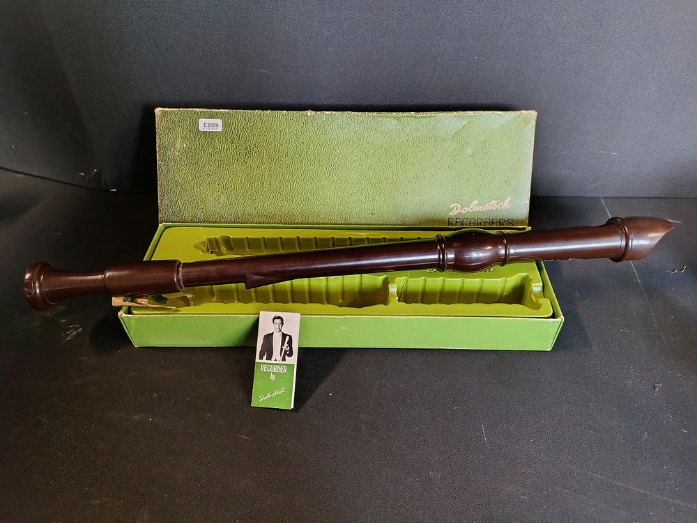 Lot 387: Vintage Dolmetsch Recorder in box