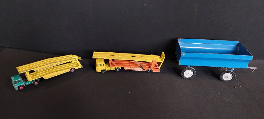 Lot 502: Two diecast vehicles Matchbox transporters, and a vintage...