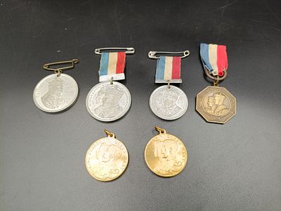 Six historical Royal commemoration medals dated between 1902 and 1937, 3 Darwen related and 1 