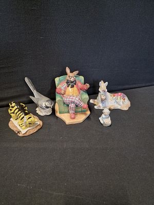 Selection of pottery including Royal Doulton, Szeiler and Goebel