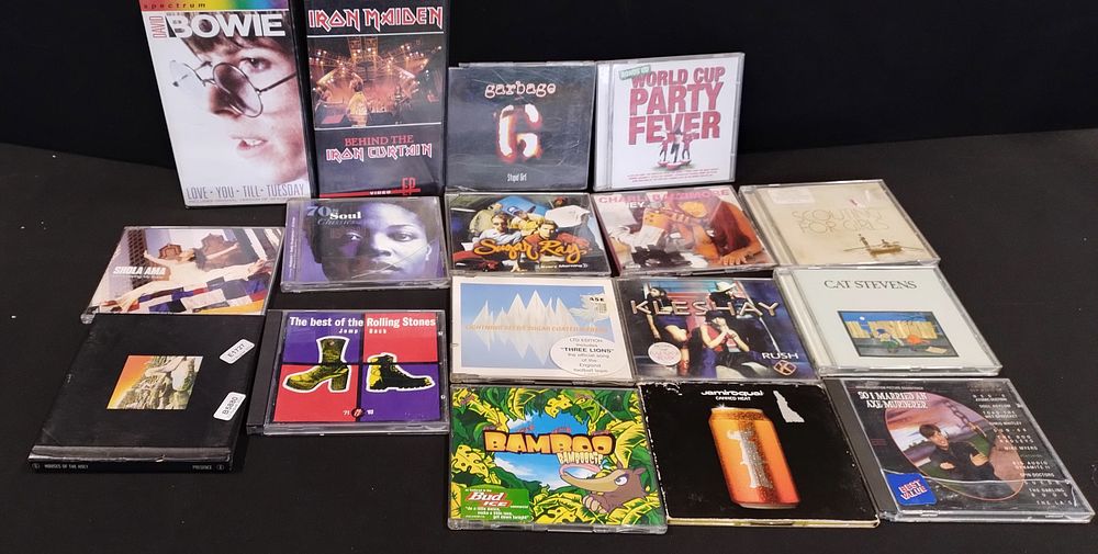 Lot 245: Music VHS , David Bowie and Iron Maiden,...
