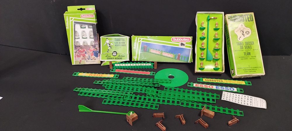 Lot 271: Subbuteo items including Sheffield Wednesday and Wales football...