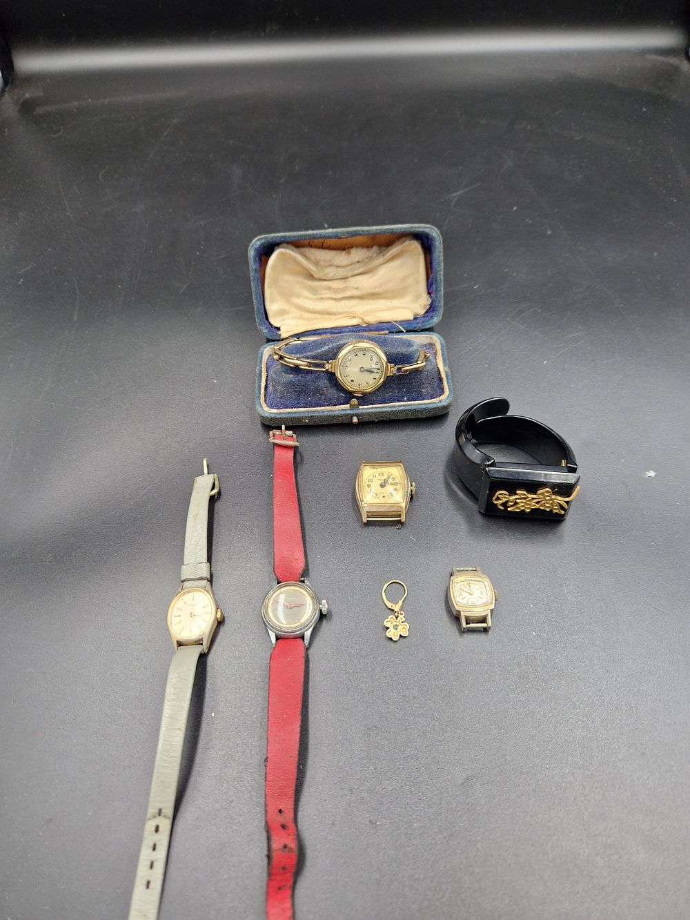 Lot 279: Selection of vintage ladies watches including gold plated,...