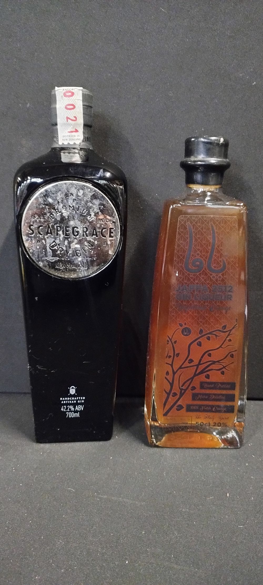Lot 291: Two bottles of unopened alcohol. Scapegrace New Zealand...