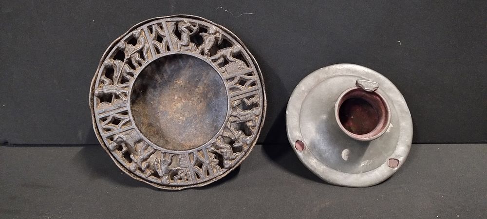 Lot 300: 1950's SHW Wasseralfingen ashtray with industrial scene around...
