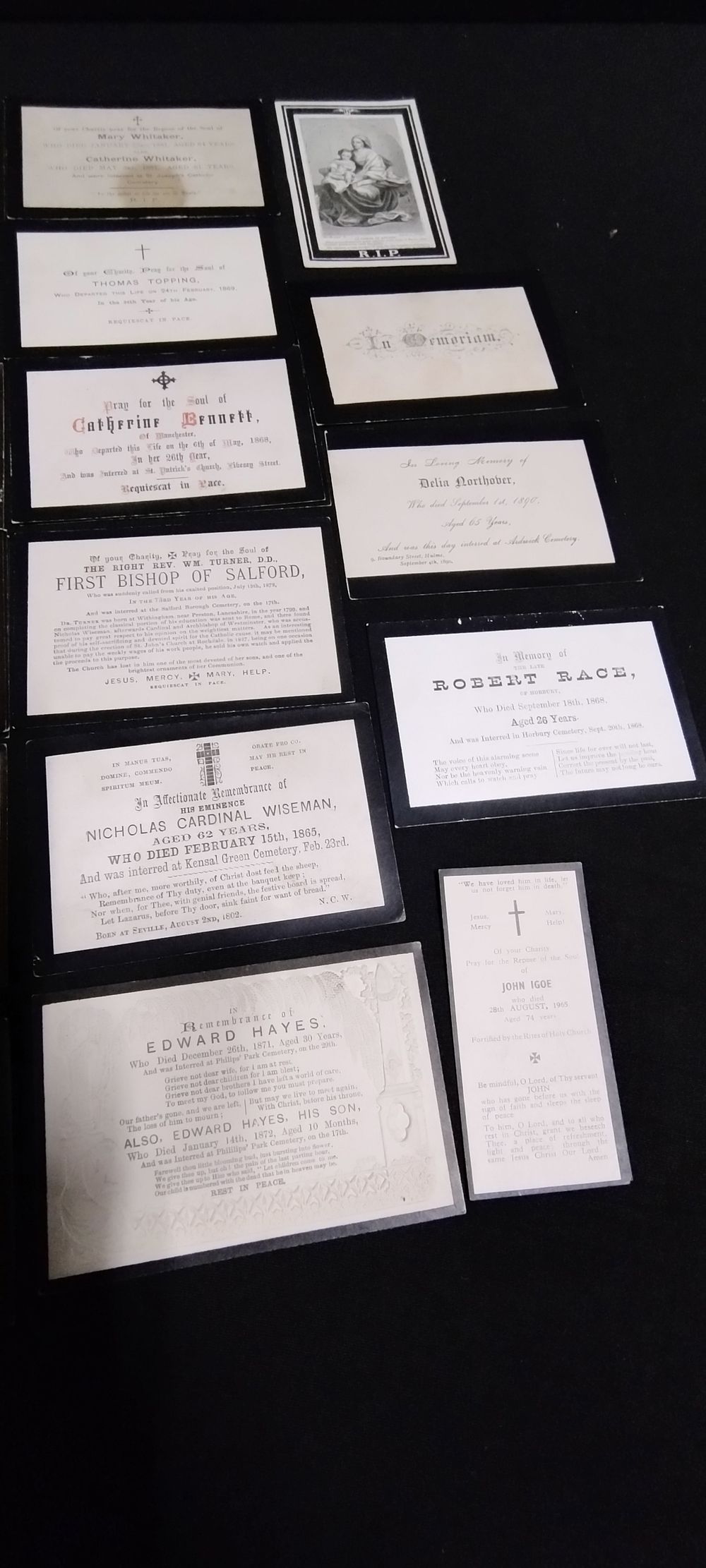 Lot 305: Victorian mourning stationery various dates and a pink...