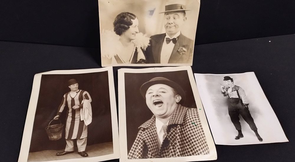Lot 320: 4 x pictures of black and white slapstick...
