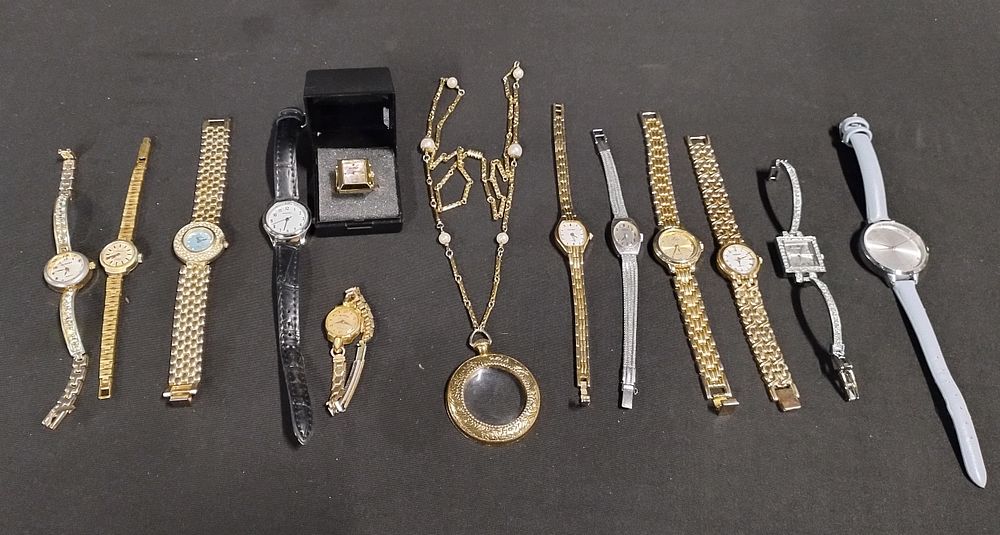 Lot 354: Selection of vintage and modern ladies watches including...