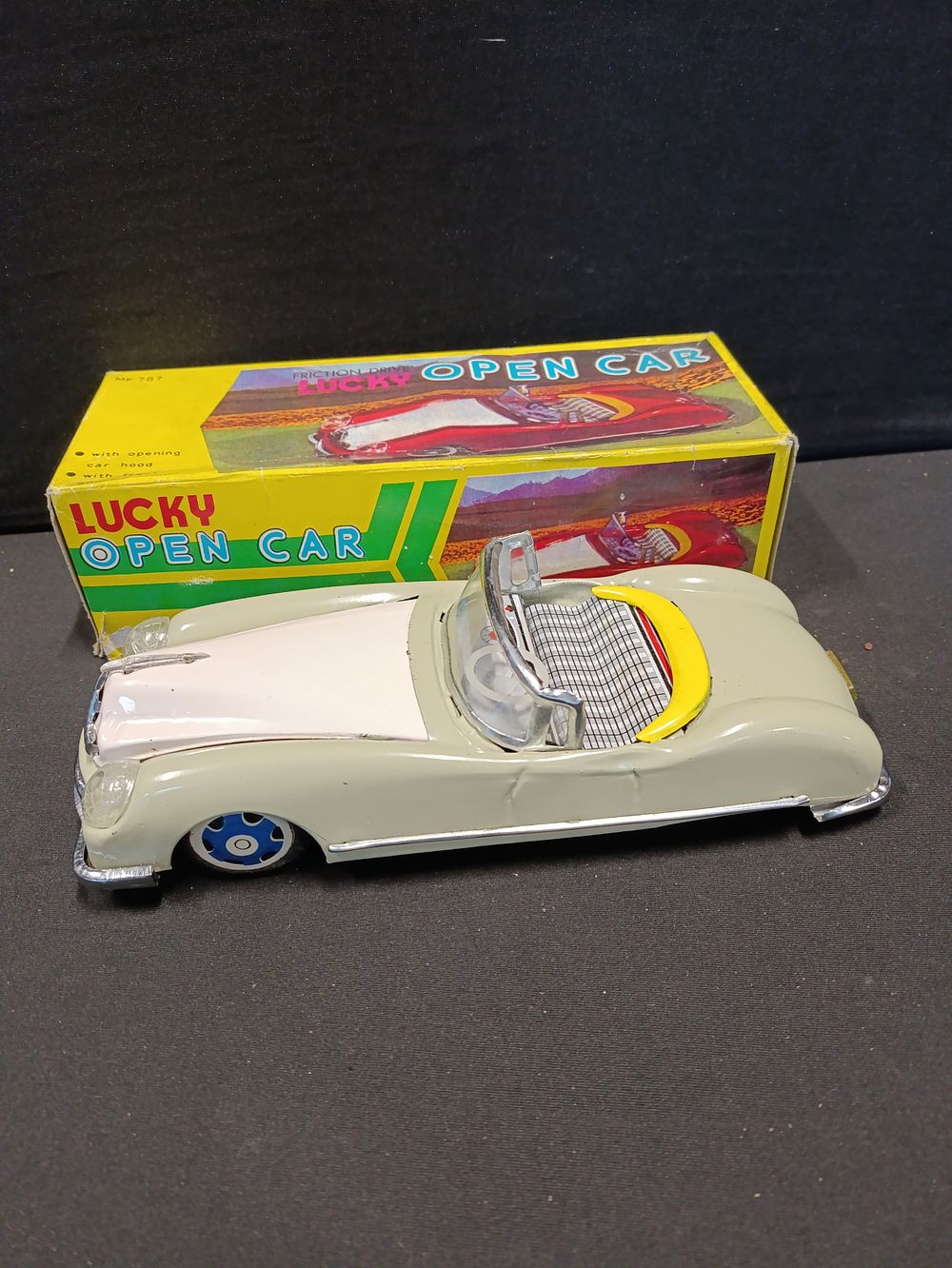Lot 399: Vintage Friction Drive Lucky Open Car in Original...