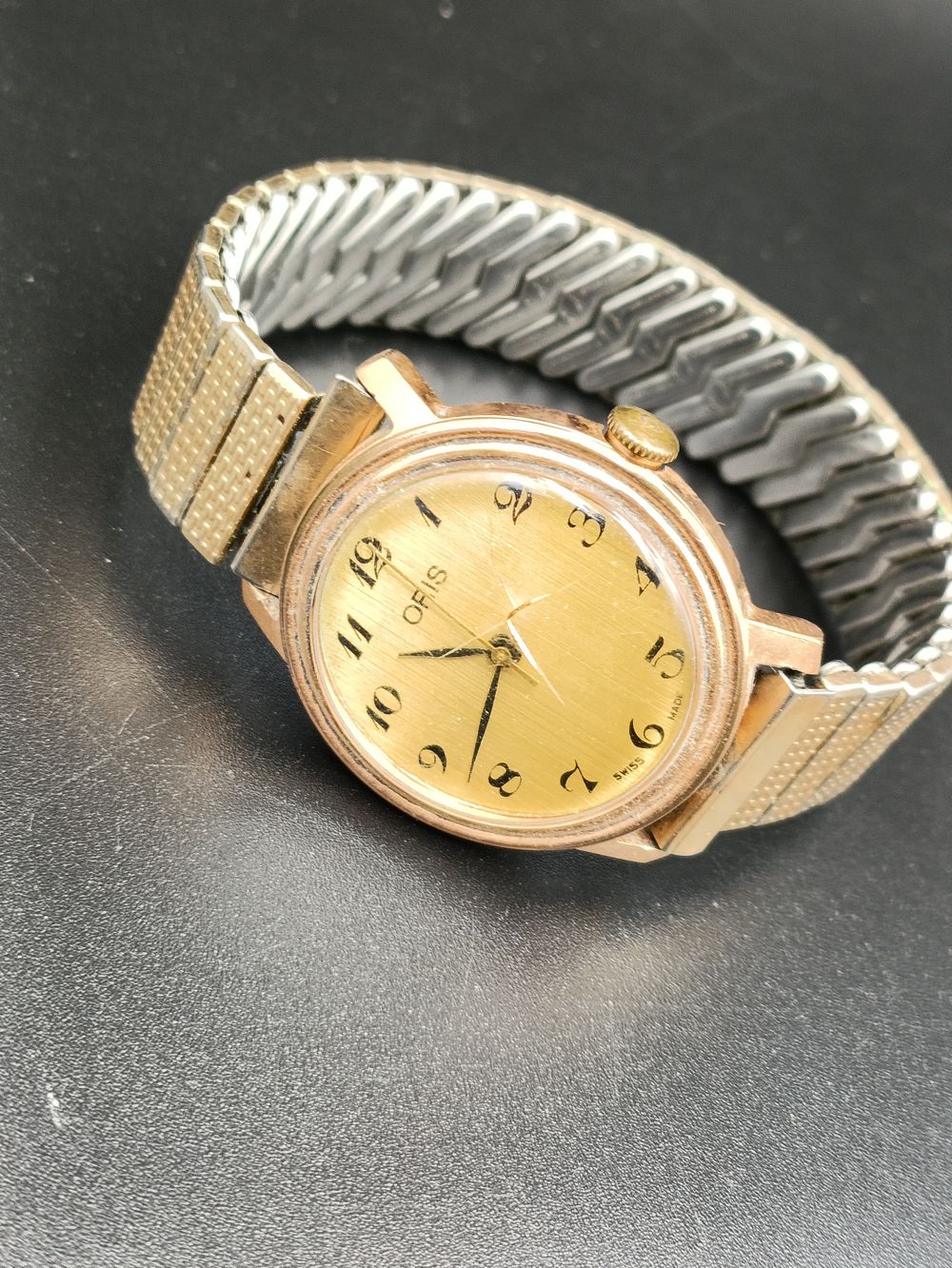 Lot 400: Vintage gold plated Oris watch