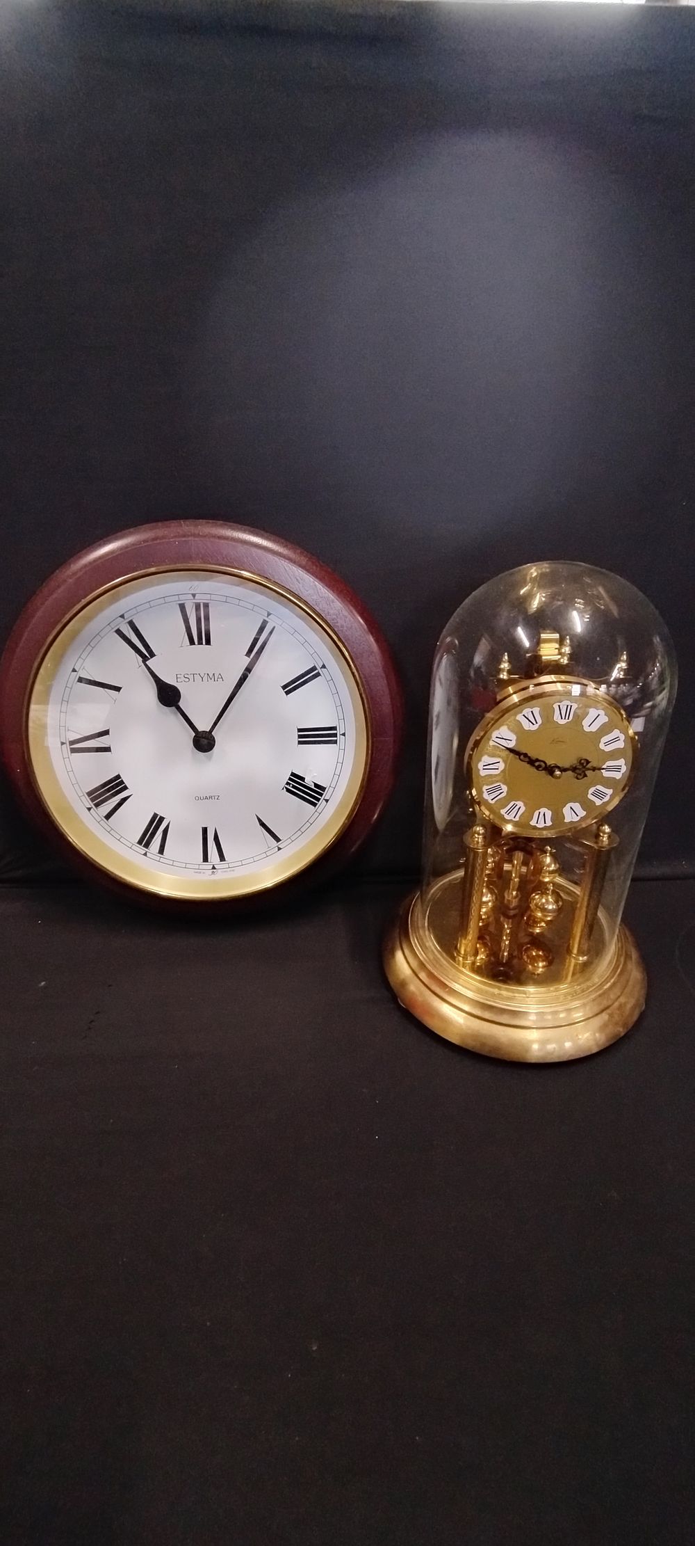 Lot 502: Kern of Germany anniversary Dome mantle clock. And...
