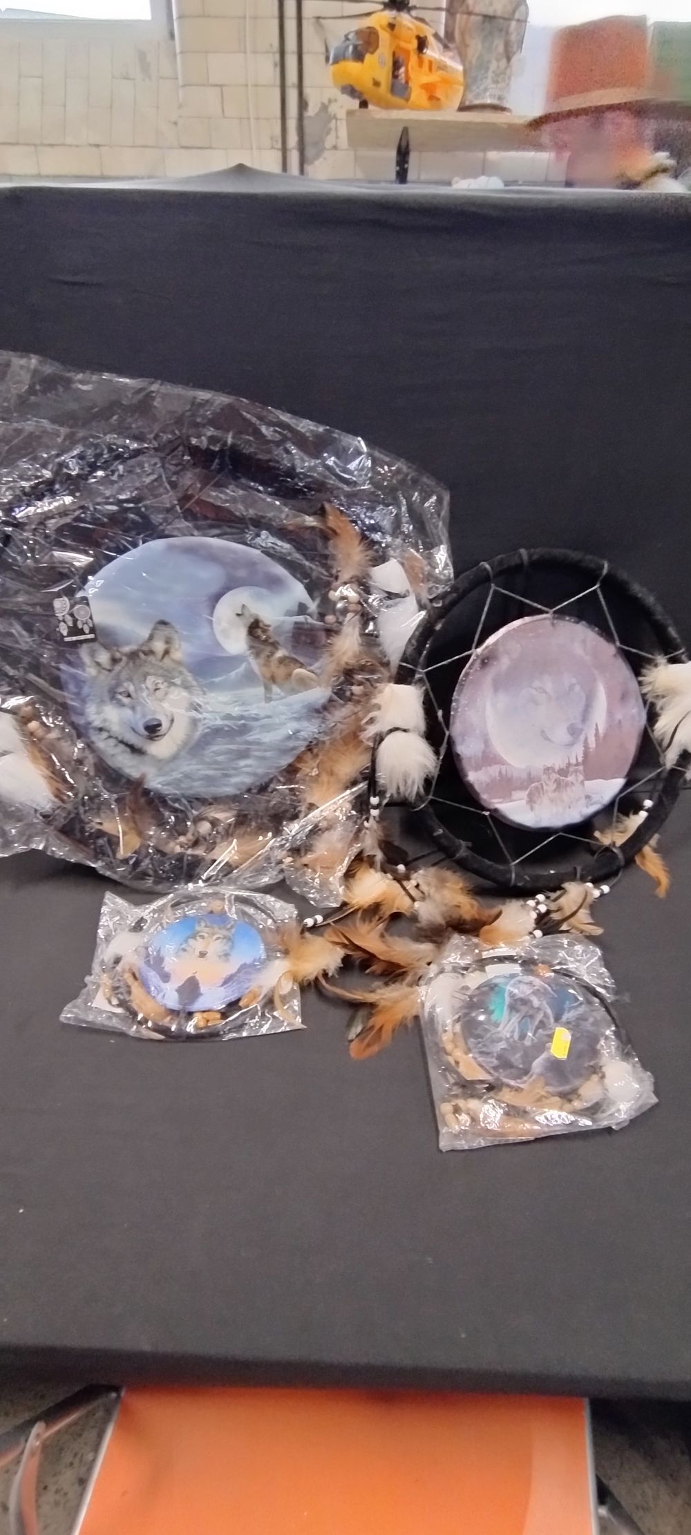 Lot 477: 4 X wolf dream catchers