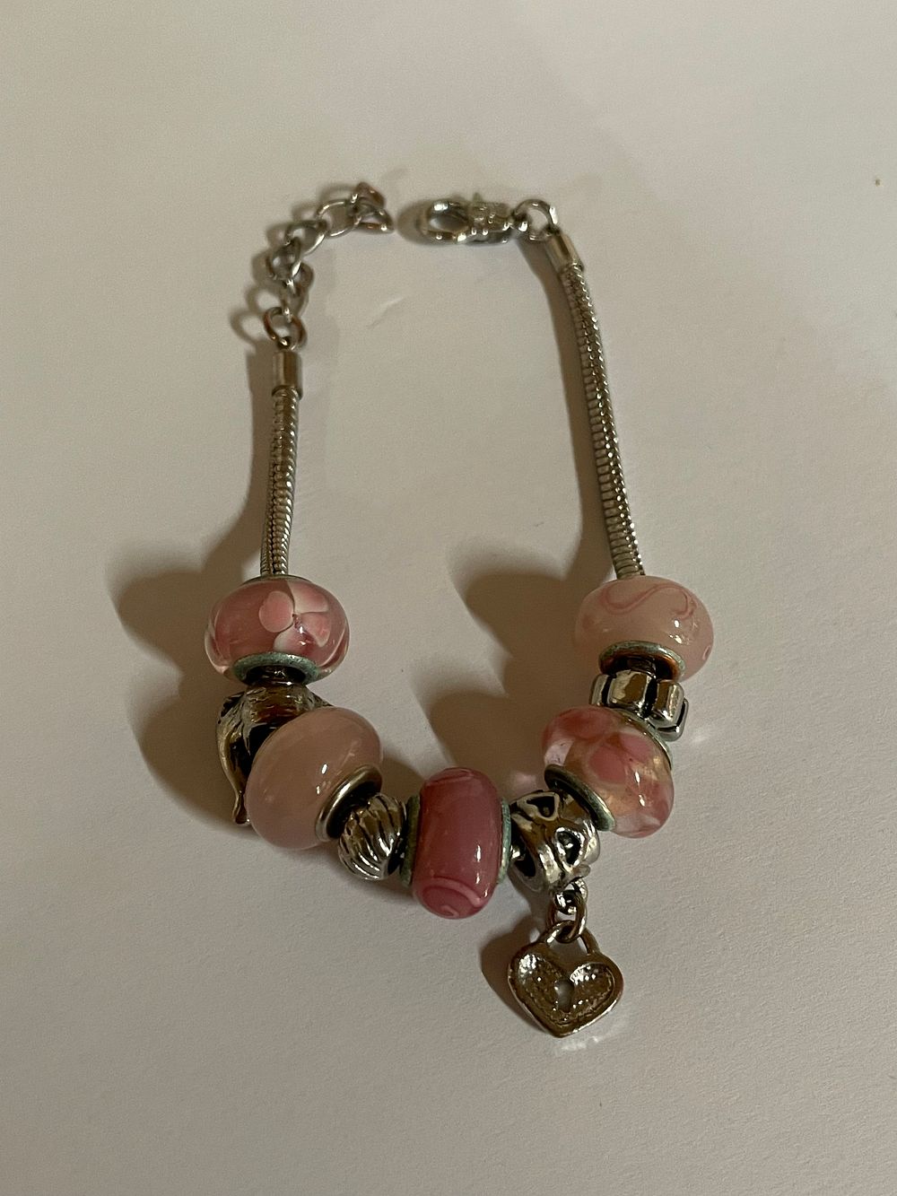 Lot 92: Pandora Style Bracelet With Charms