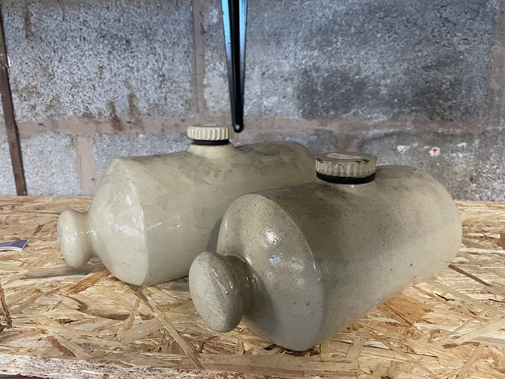 Lot 95: 2 x Vintage Hotwater Bottles