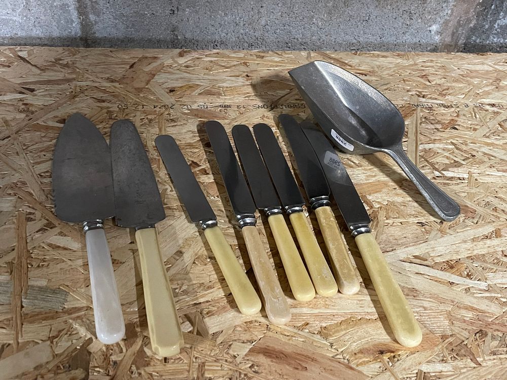 Lot 114: Selection Of Vintage Butter Knives & Toffee Scoop