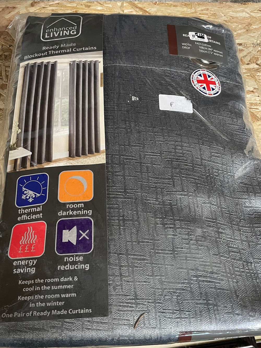 Lot 116: Pair Of New Curtains By LIVING w168cm x d183cm