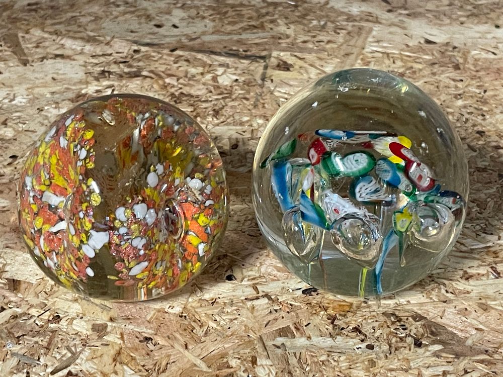 Lot 143: Two glass paper weights