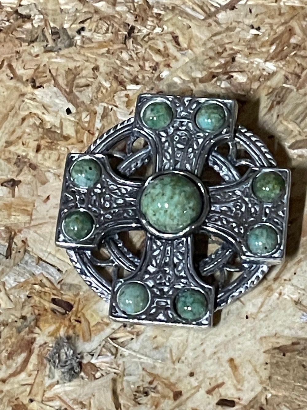 Lot 154: Celtic Brooch With African Turquiose