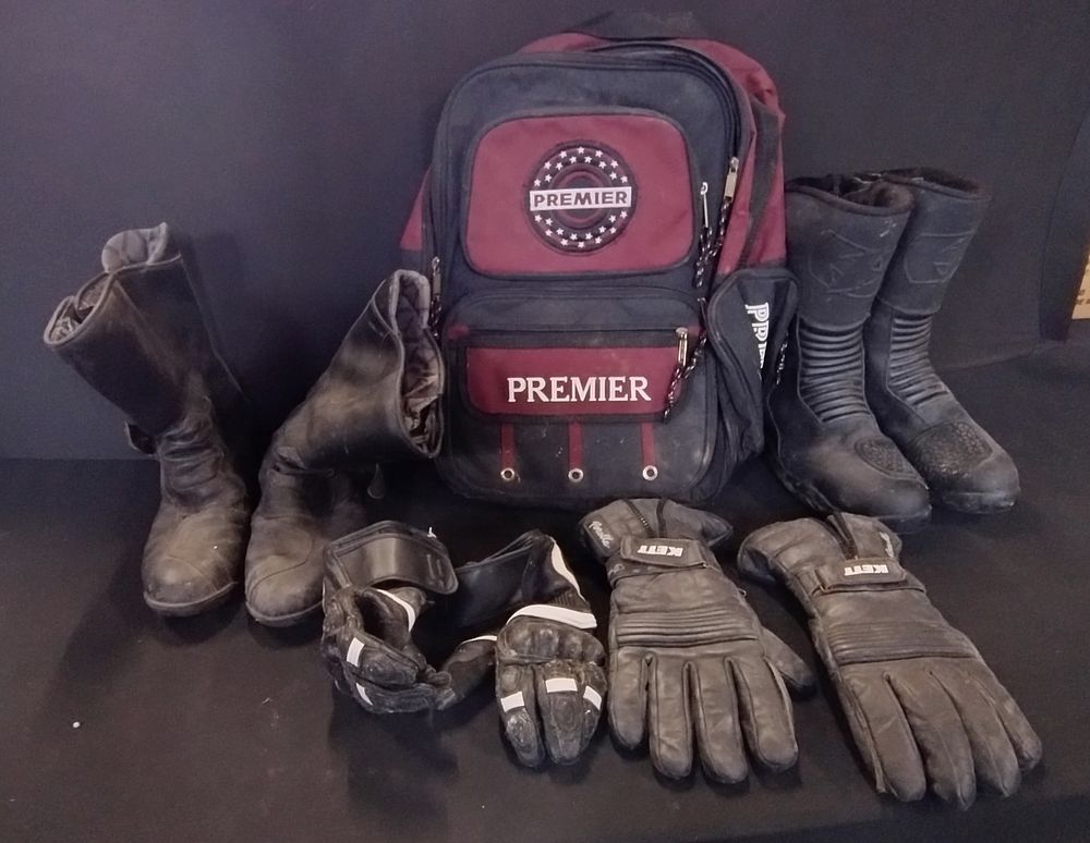 Lot 65: 2 pairs of motorbike boots UK 11, 2...