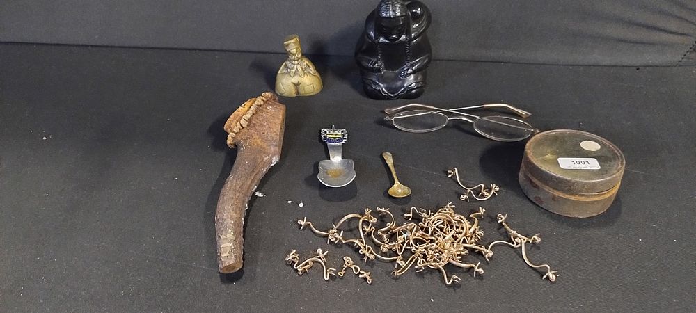 Lot 73: Collection of items including brass nose pieces for...