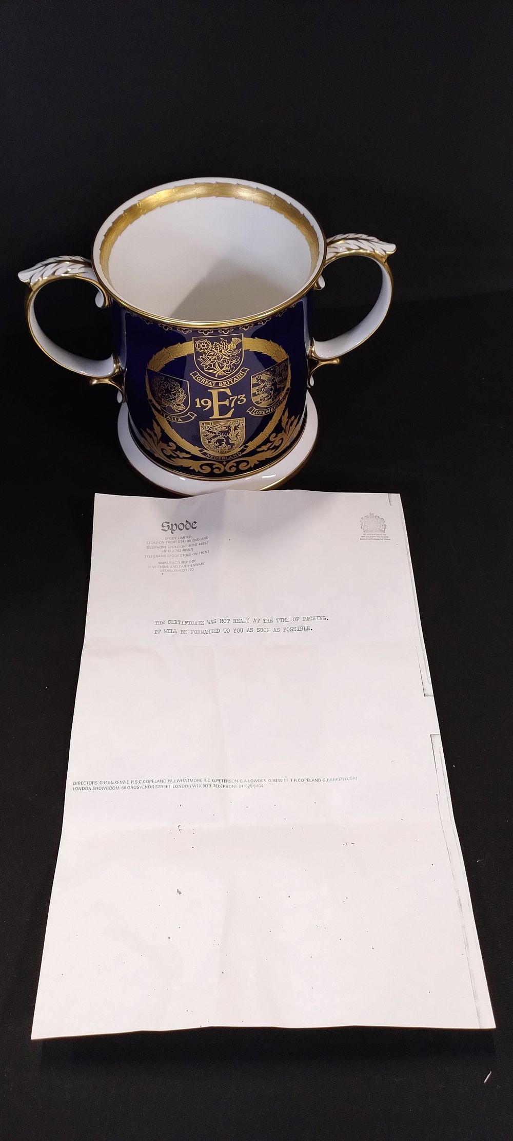 Lot 79: Boxed Spode limited edition 49 of 500 Loving...