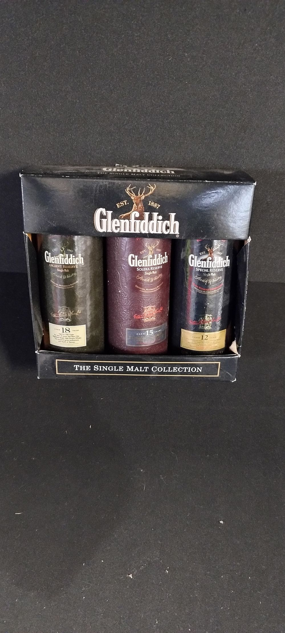 Lot 92: Boxed 3 x 50 ml bottles of Glenfiddich...