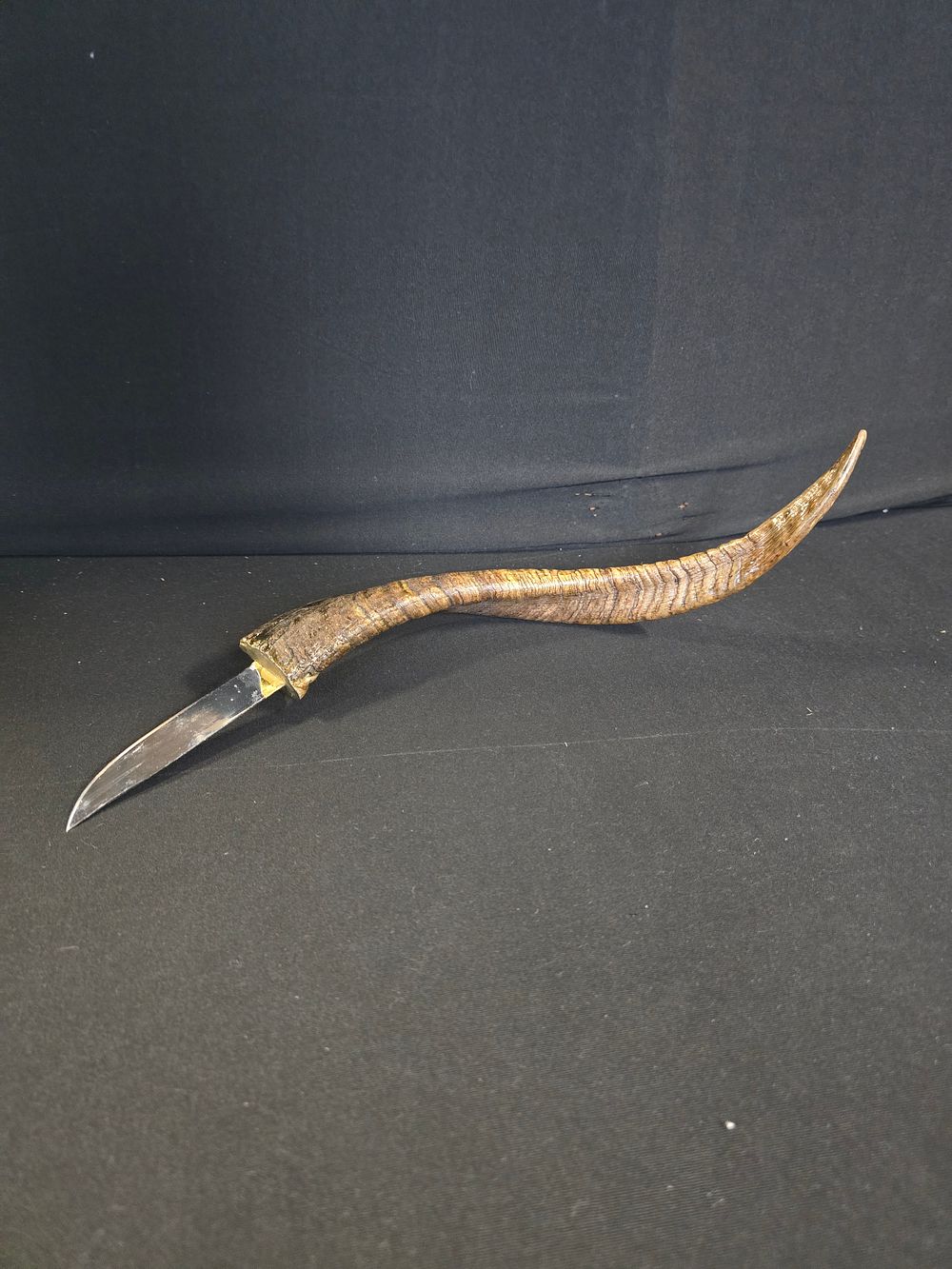 Lot 130: Hand made Ram knife with an inscription to...
