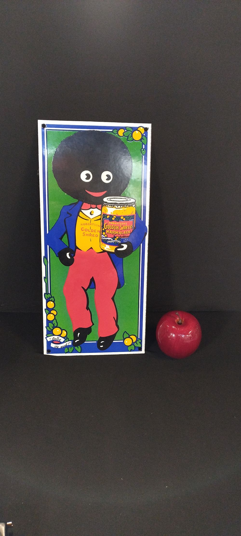 Lot 165: Enamel Golden Shred Marmalade advertising sign. Measures approx...