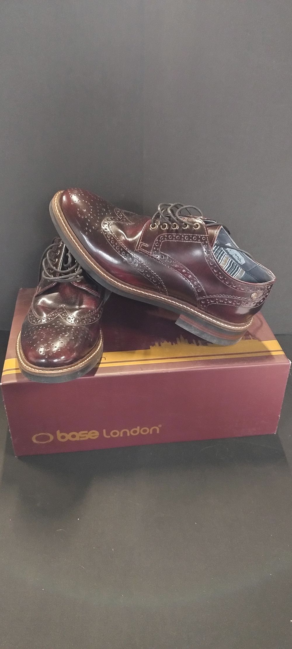 Lot 171: Pair of Base London Woburn Hi Shine Brodo...
