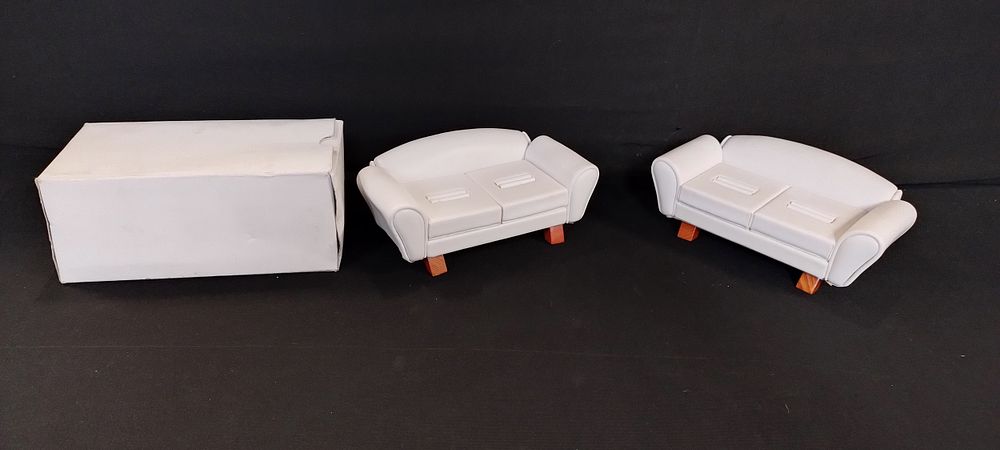 Lot 178: 3 X white ring holder settees one boxed