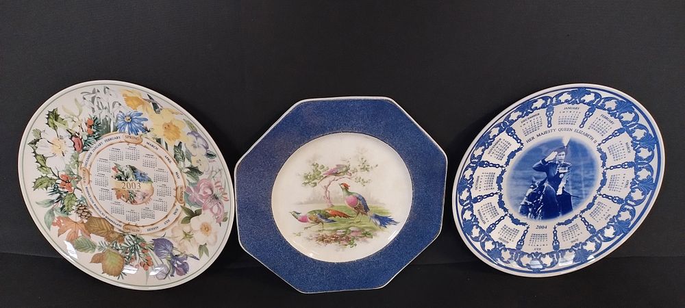 Lot 188: 3 Wedgewood plates, Windermere design cup, Kent design...