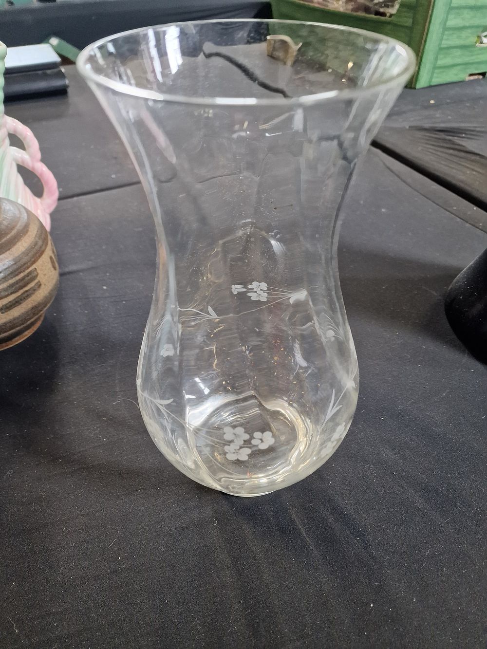 Lot 302: Glass floral vase