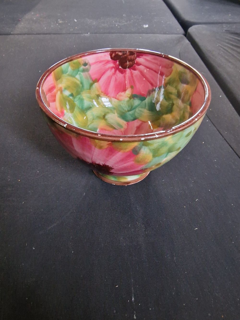 Lot 304: Multicoloured floral bowl