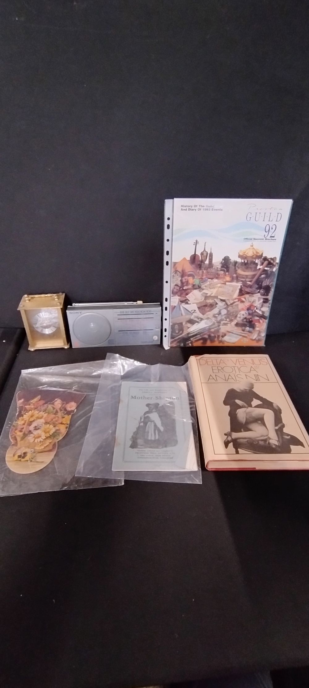 Lot 207: Mixed lot of items including a brass president...