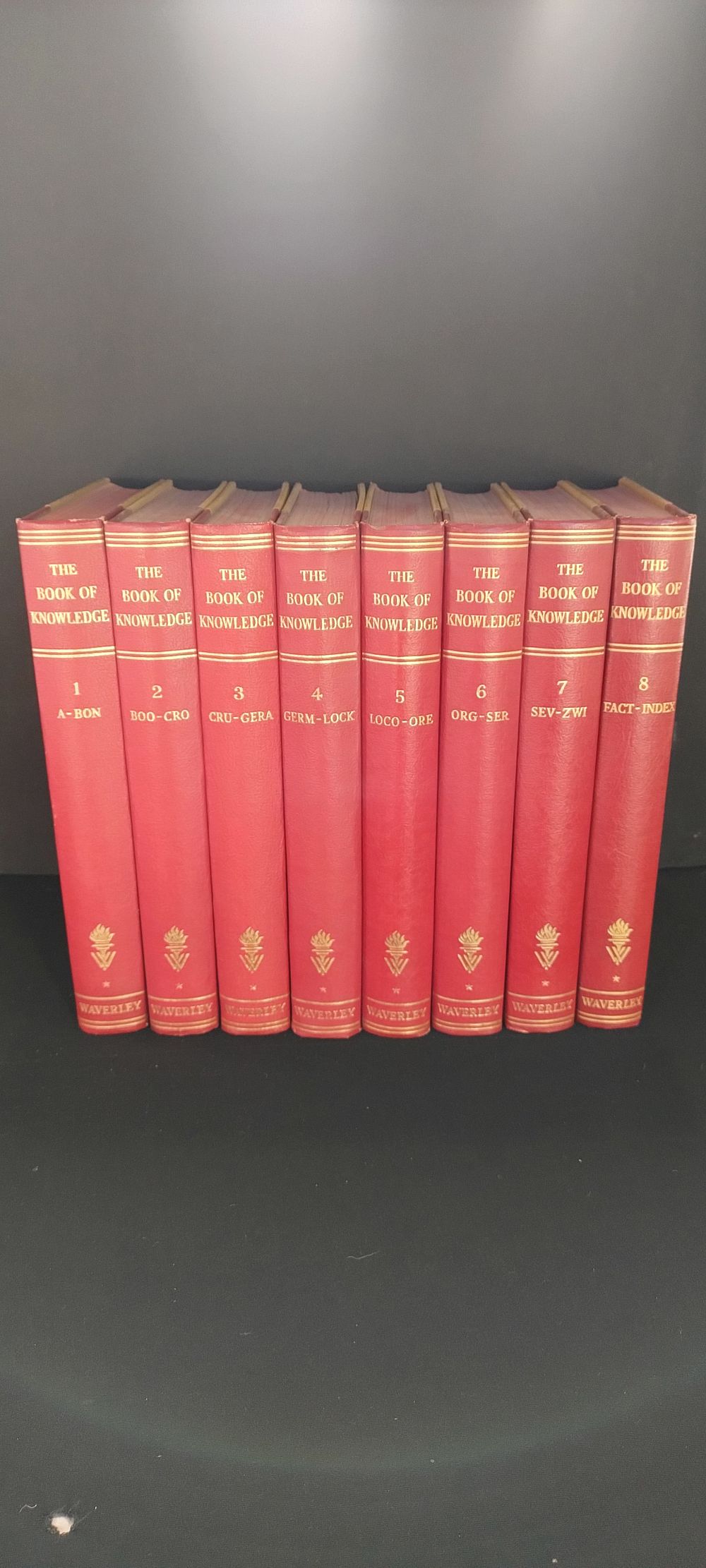 Lot 215: 8 x Books. The Book of Knowledge 1-8