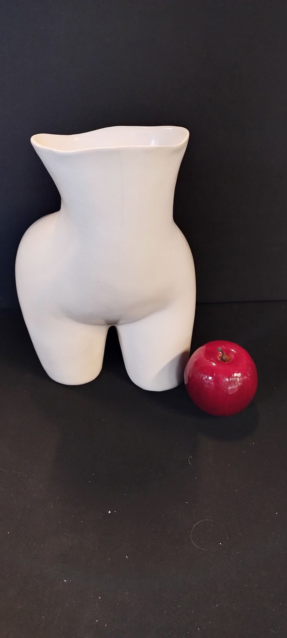 Lot 230: White Female body shaped vase measures approx H...