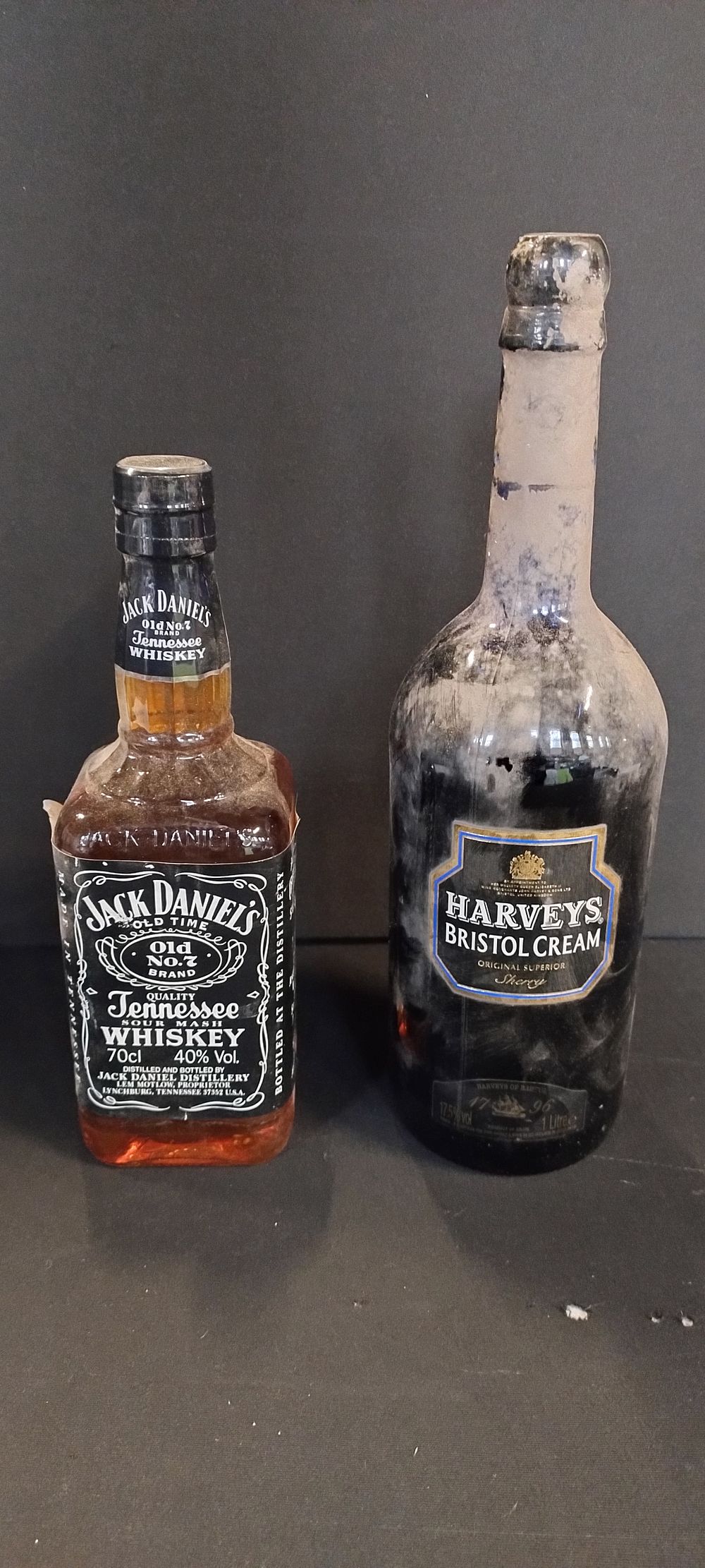 Lot 243: Unopened bottles of Alcohol, Jack Daniels and Harveys...