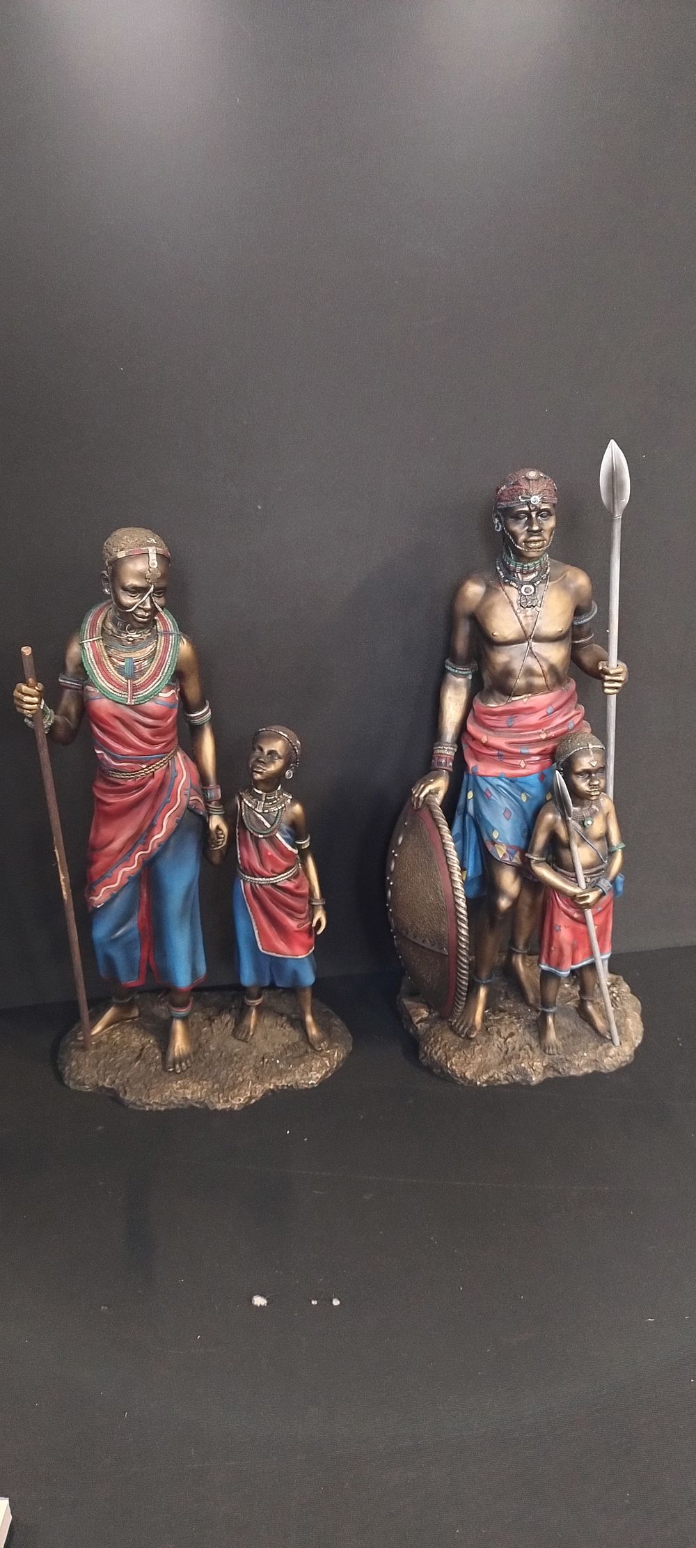 Lot 247: 2 Leonardo collection Masai warrior families 2003